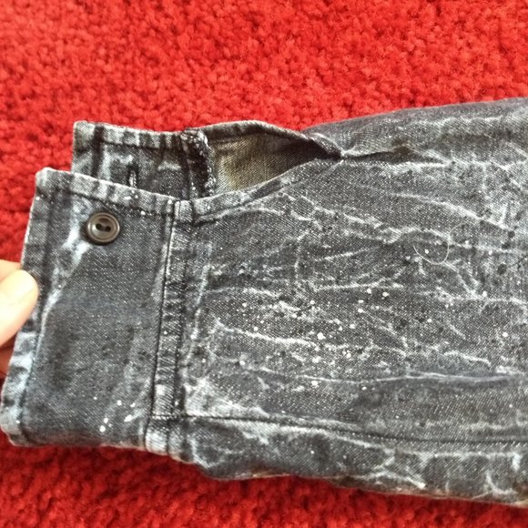 vintage 80s black acid wash denim matching set - Picture 4 of 11